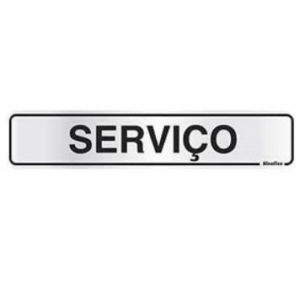PLACA 100AJ SERVIÇO SINALIZE CINZA