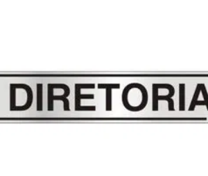PLACA 100AB DIRETORIA SINALIZE CINZA