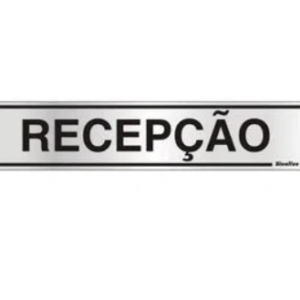 PLACA 100CK RECEPÇÃO SINALIZE CINZA