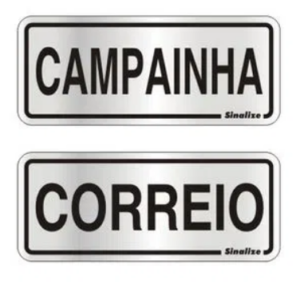 PLACA 120BG CAMPAINHA/CORREIO SINALIZE